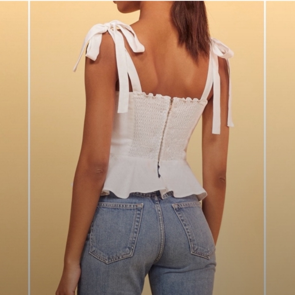 Reformation White Kassi Top - Picture 2 of 7